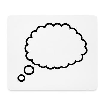 Thinking bubble - Mouse Pad (horizontal) - white - Front