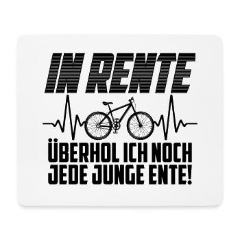 Rente Fahrrad Ente Spruch Rentner - Mousepad (Querformat) - Weiß - Vorne