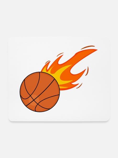 Basketball Basketballer - Mousepad (Querformat) - Weiß