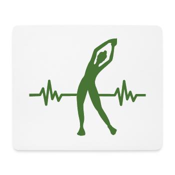 Heartbeat Gymnastics - Meditation Gymnastics Yoga - Mouse Pad (horizontal) - white - Front