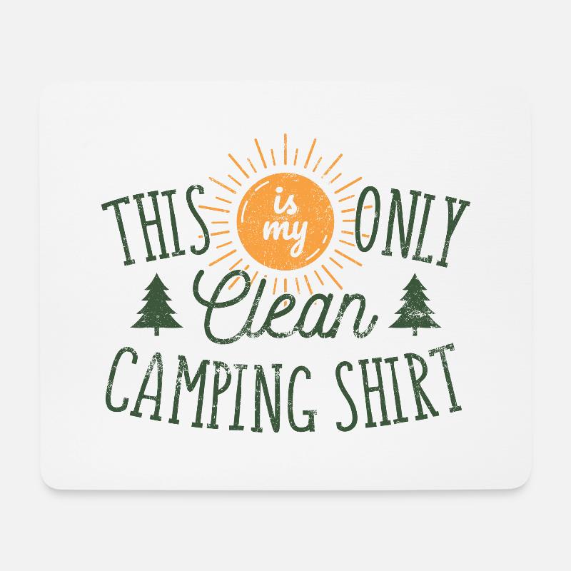 Dies ist mein nur sauberes Camping Shirt Geschenk - Mousepad (Querformat) - Weiß