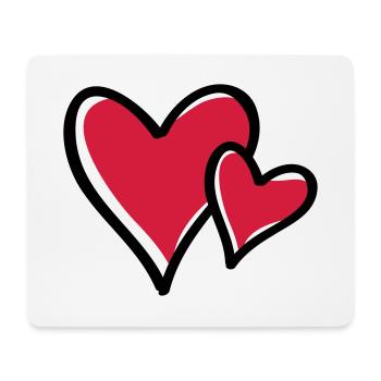 herzen symbol - Mousepad (Querformat) - Weiß - Vorne