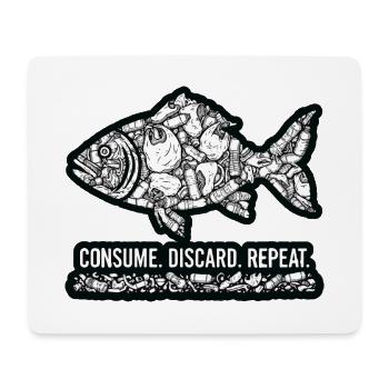 Fish Waste: Consumes Throws Repeats - Mouse Pad (horizontal) - white - Front