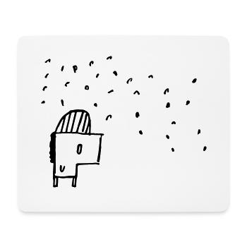 Es schneit Dude - Mousepad (Querformat) - Weiß - Vorne