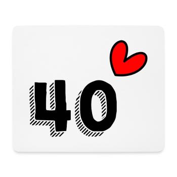 40. 40 YEARS. 40th ANNIVERSARY. 40TH ANNIVERSARY. - Mouse Pad (horizontal) - white - Front