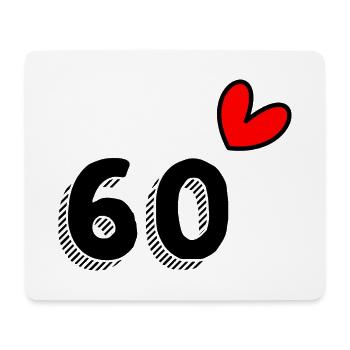 60. 60 ANS. 60e ANNIVERSAIRE. ANNIVERSAIRE 60 ANS. - Tapis de souris (format paysage) - blanc - Devant