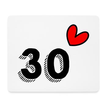 30. 30 ANS. 30e ANNIVERSAIRE. ANNIVERSAIRE 30 ANS. - Tapis de souris (format paysage) - blanc - Devant