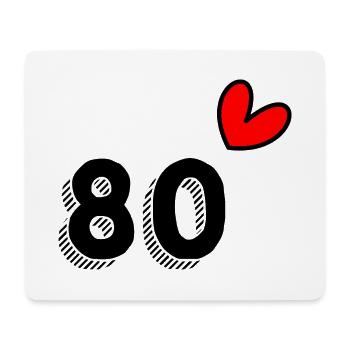 80. 80 ANS. 80e ANNIVERSAIRE. ANNIVERSAIRE 80 ANS. - Tapis de souris (format paysage) - blanc - Devant