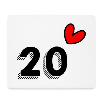 20. 20e ANNIVERSAIRE. ANNIVERSAIRE 20 ANS. 20 ANS. - Tapis de souris (format paysage) - blanc - Devant