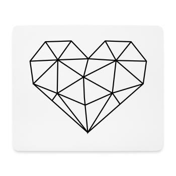 Diamantherz - Mousepad (Querformat) - Weiß - Vorne