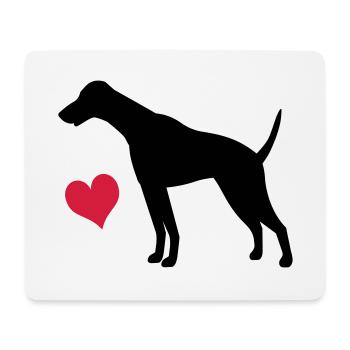 Dobermann - Tapis de souris (format paysage) - blanc - Devant