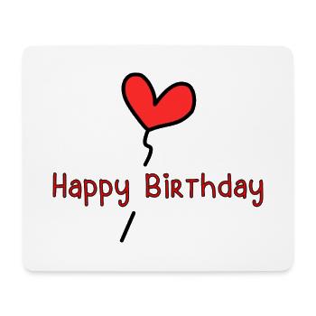 HAPPY BIRTHDAY. JOYEUX ANNIVERSAIRE. ANNIVERSAIRE. - Tapis de souris (format paysage) - blanc - Devant
