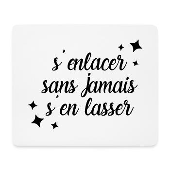 Umarmen, ohne jemals gelangweilt zu werden - Mousepad (Querformat) - Weiß - Vorne