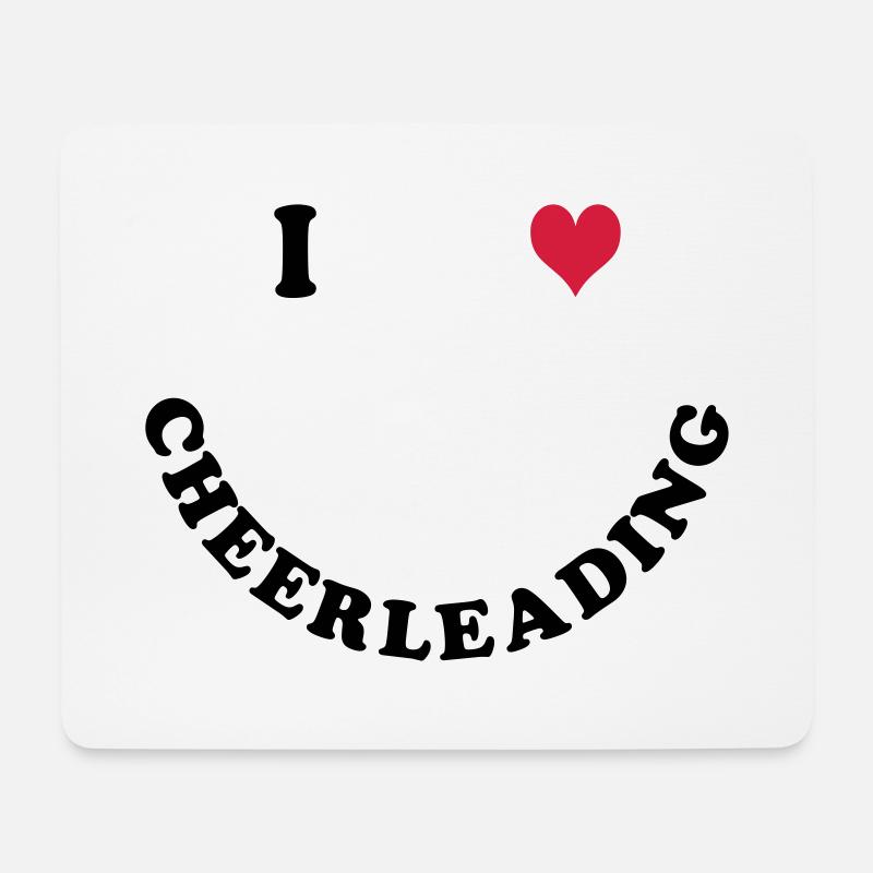 I love Cheerleading - Mousepad (Querformat) - Weiß