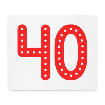 40. 40 YEARS. 40th ANNIVERSARY. 40TH ANNIVERSARY. - Mouse Pad (horizontal) - white - Front