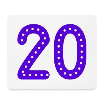20. 20 YEARS. 20th ANNIVERSARY. 20TH ANNIVERSARY. - Mouse Pad (horizontal) - white - Front