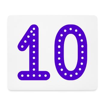 10. 10 JAHRE. 10-JÄHRIGES JUBILÄUM. 10-JÄHRIGES JUBILÄUM. - Mousepad (Querformat) - Weiß - Vorne