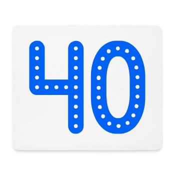 40. 40 YEARS. 40th ANNIVERSARY. 40 YEARS ANNIVERSARY. - Mouse Pad (horizontal) - white - Front