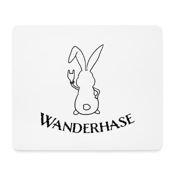 Wanderhase - Mousepad (Querformat) - Weiß - Vorne