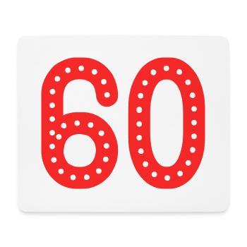 60. 60 JAHRE. 60-JÄHRIGES JUBILÄUM. 60. GEBURTSTAG. - Mousepad (Querformat) - Weiß - Vorne