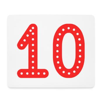 10. 10 YEARS. 10th ANNIVERSARY. 10 YEAR ANNIVERSARY. - Mouse Pad (horizontal) - white - Front