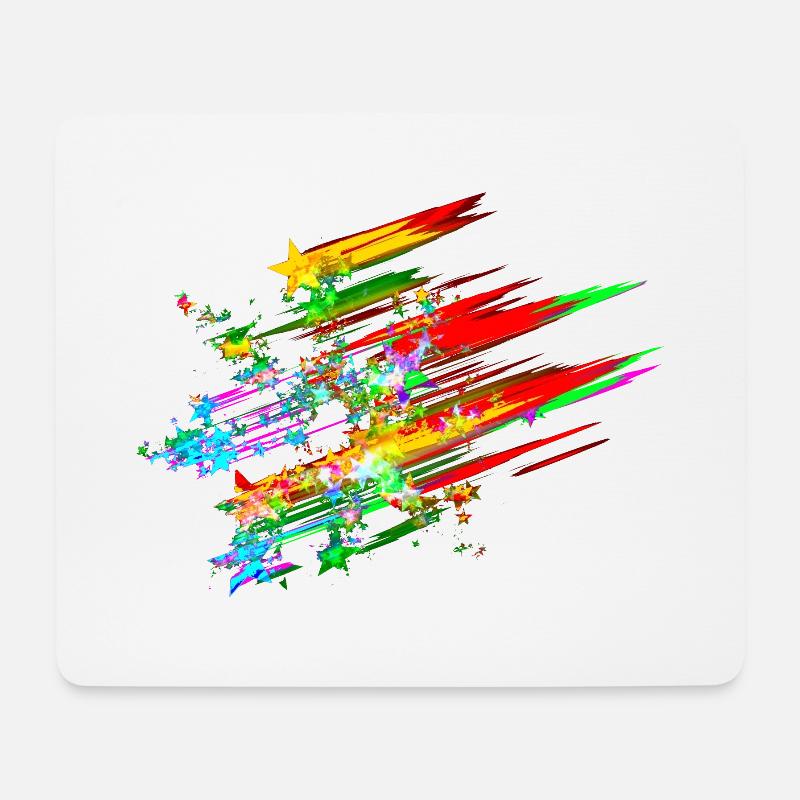 Shooting stars in colorful, the gift idea - Mouse Pad (horizontal) - white