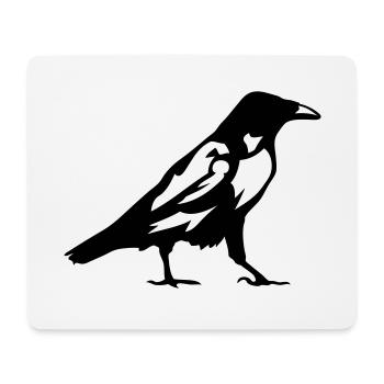 Vögel Rabe 1 - Mousepad (Querformat) - Weiß - Vorne