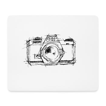 Caméra sommaire - Tapis de souris (format paysage) - blanc - Devant