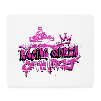 Conception de kart Racing Queen - Tapis de souris (format paysage) - blanc - Devant