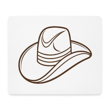 Chapeau de cow-boy - Tapis de souris (format paysage) - blanc - Devant
