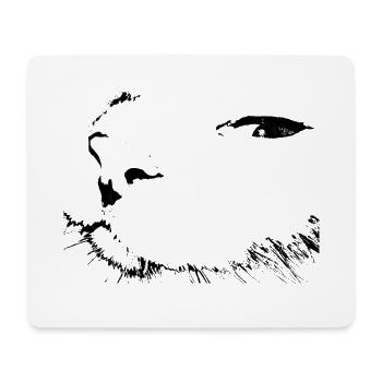 chat - Tapis de souris (format paysage) - blanc - Devant