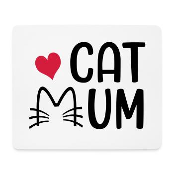 Chat - Tapis de souris (format paysage) - blanc - Devant