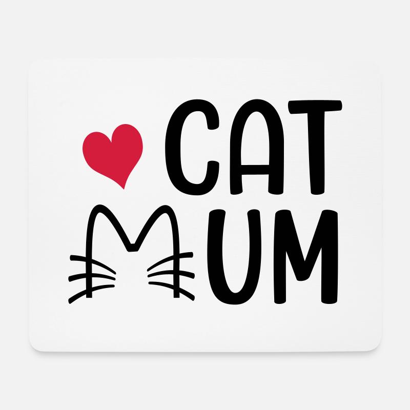 Katze - Mousepad (Querformat) - Weiß