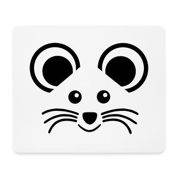 ★ Designfarben änderbar ★ Gesicht eines Mäuschens - Mousepad (Querformat) - Weiß - Vorne