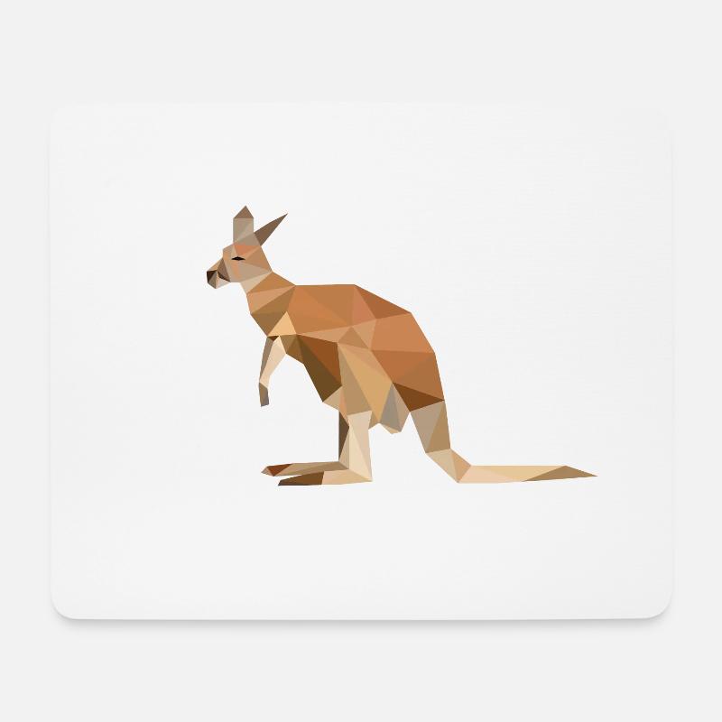 Känguru - Mousepad (Querformat) - Weiß