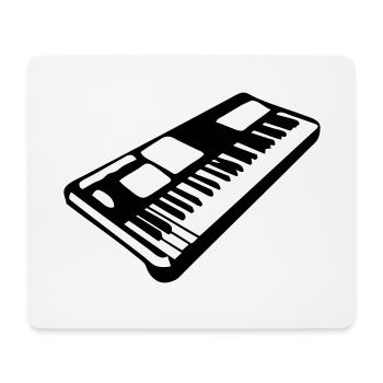 clavier musique piano music instrument note 1 - Tapis de souris (format paysage) - blanc - Devant