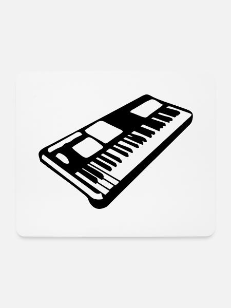 keyboard music piano music instrument note 1 - Mouse Pad (horizontal) - white