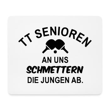 Tischtennis Senioren - Mousepad (Querformat) - Weiß - Vorne