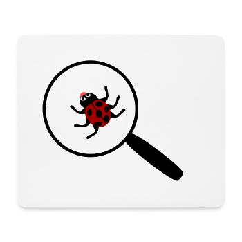 Coccinelle sous la loupe - Tapis de souris (format paysage) - blanc - Devant