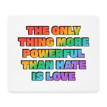 Love Over Hate Rainbow Power - Mouse Pad (horizontal) - white - Front