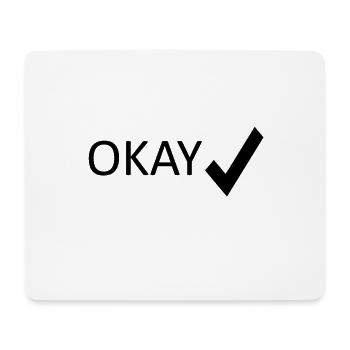 OK, ok, ok - Tapis de souris (format paysage) - blanc - Devant