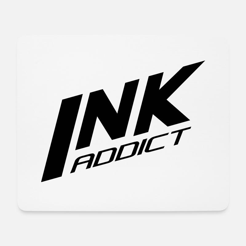 ink addict - Mousepad (Querformat) - Weiß
