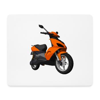 Motorroller Moped Motorrad - fahren cool - Mousepad (Querformat) - Weiß - Vorne