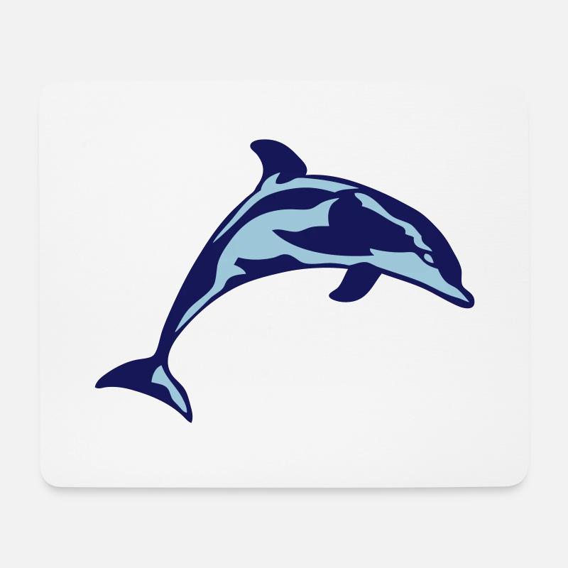 Delphin Delphin Meerestier 306 - Mousepad (Querformat) - Weiß