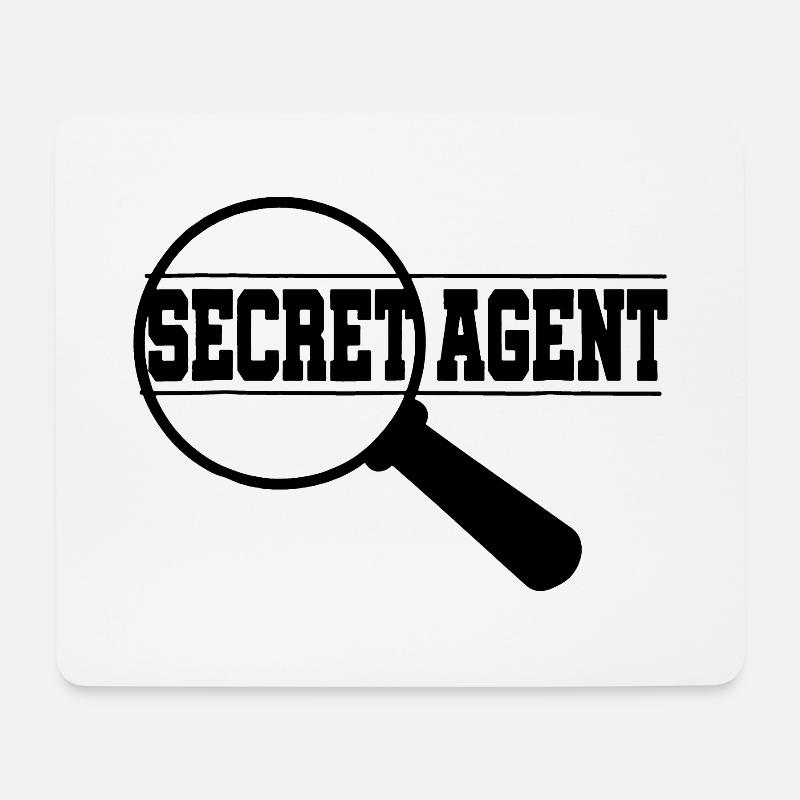Secret Agent Spruch Lustig - Mousepad (Querformat) - Weiß
