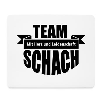 TEAM SCHACH – Spielen Schachmatt Brettspiel - Mousepad (Querformat) - Weiß - Vorne