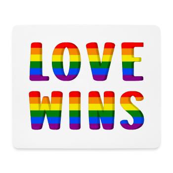 Love Wins LGBTQ - Mouse Pad (horizontal) - white - Front