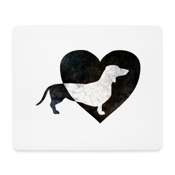 Dackel - Mousepad (Querformat) - Weiß - Vorne