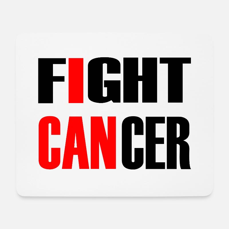 Fight Cancer 1- Kämpfe gegen Krebs - Mousepad (Querformat) - Weiß