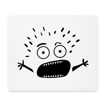 Angstsymbol Nichts erschreckt einen unheimlichen Charakter 1 - Mousepad (Querformat) - Weiß - Vorne